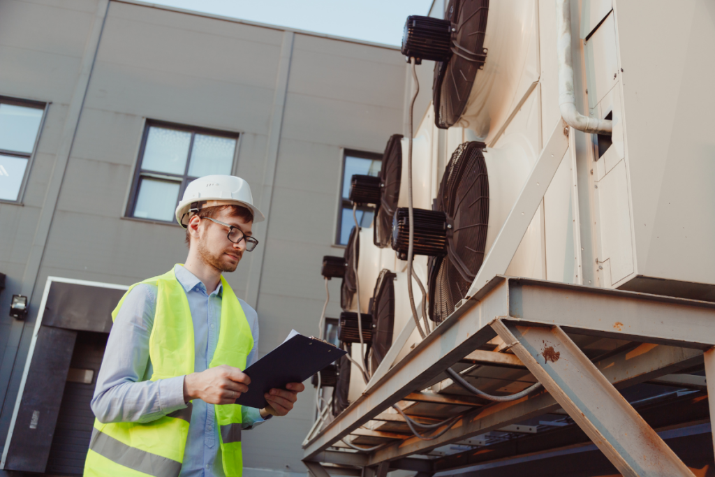 An HVAC Working Undergoing System Maintenance - Springbank Mechanical Toronto HVAC Company