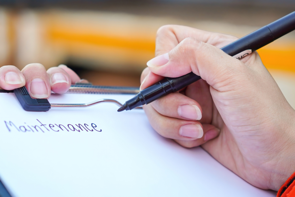 The Word Maintenance Written On A Clipboard - Springbank Mechanical Toronto Commercial HVAC Company