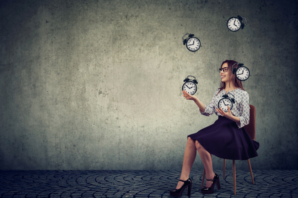 Business Woman Juggling Tasks Including Maintenance - Springbank Mechanical Toronto HVAC Company